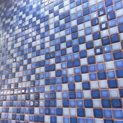 Pastilha em Porcelanato Creare Blue Mix para Ambientes Internos, Externos e Piscinas - Portinari