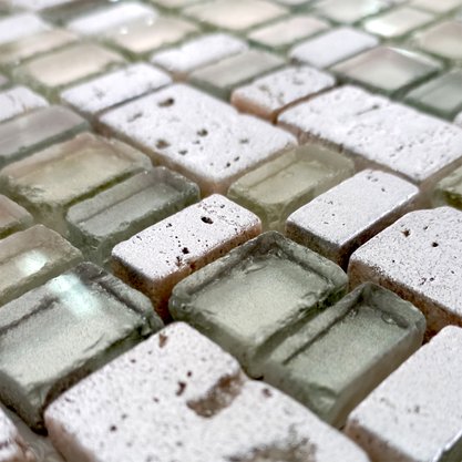 Pastilha em Vidro Mc Stone Silver para Ambientes Internos, Externos e Piscinas - Portinari