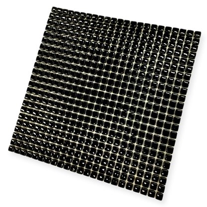 Pastilha em Vidro Mini Grid Bk Lux para Ambientes Internos, Externos e Piscinas - Portinari