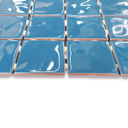 Pastilha para Piscina Azul Petróleo Onda Mesh Brilhante - Eliane