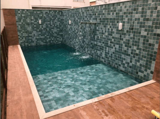 PASTILHA PARA PISCINA JAVA LAGO MESH BRILHANTE - ELIANE  - 8 x 29,5