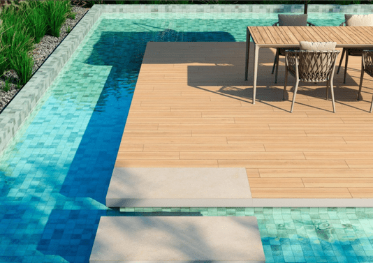 PASTILHA PARA PISCINA JAVA LAGO MESH BRILHANTE - ELIANE  - 8 x 29,5