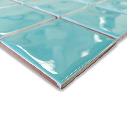 Pastilha para Piscina Verde Água Onda Mesh Brilhante - Eliane
