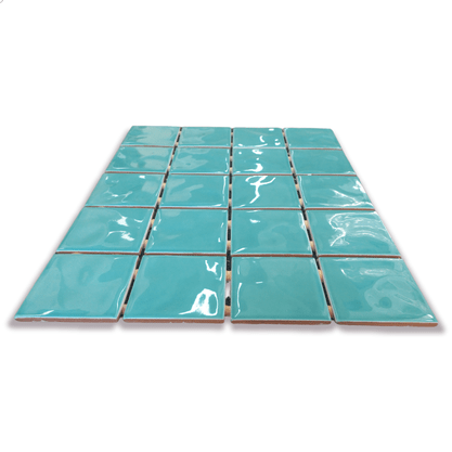 Pastilha para Piscina Verde Água Onda Mesh Brilhante - Eliane