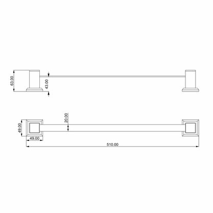 Porta Toalha Dourado go5030 - Ducon