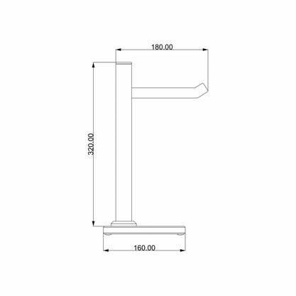 Porta Toalha PR4081 Bancada Vidro Incolor Inox - Ducon