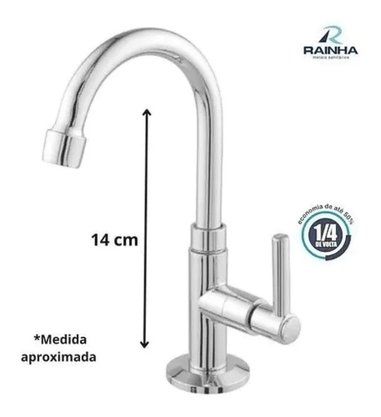 RAINHA 2290 C61 TORNEIRA LIGHT CANO BAIXO 1/4 DE VOLTA - CROMADO