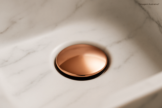 RAINHA 71617 VALVULA LAVATORIO CLICK LUXO 7/8 - ROSE GOLD