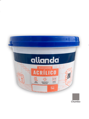 Rejuntamento Acrílico Bicomponente Chumbo Plus - Alianda