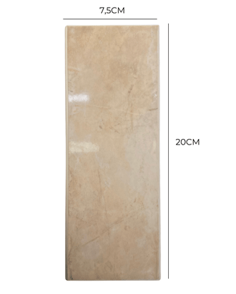 RODAPÉ CERÂMICO ASSIRA MARFIM - ELIANE - CLASSE A - 7,5X20