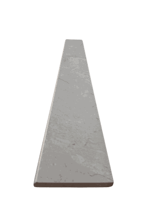 RODAPE CERÂMICO  POLIDO CINZA CLARO - ELIANE - CLASSE C - 9,5x83,5
