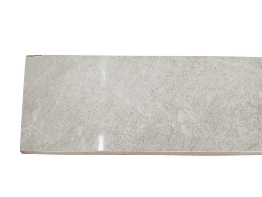 RODAPE CERÂMICO  POLIDO CINZA CLARO - ELIANE - CLASSE C - 9,5x83,5