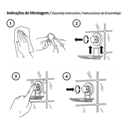 SUPORTE 4055 PARA PAPEL COM VENTOSA CROMADO - FUTURE - PAREDE