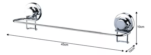 TOALHEIRO 4009 CROMADO COM VENTOSA - FUTURE - 45CM - PAREDE