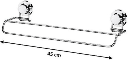 TOALHEIRO 4056 DUPLO 45CM COM VENTOSA CROMADO - FUTURE - POSTA TOALHA