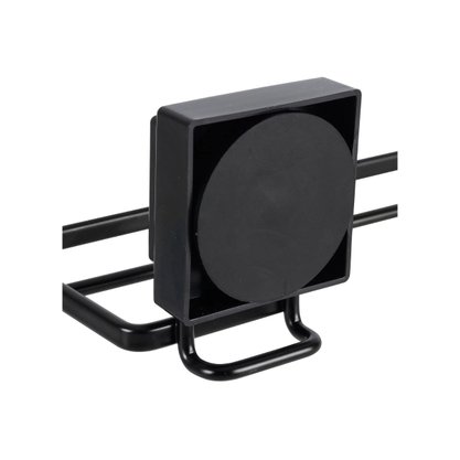 TOALHEIRO DUPLO COM VENTOSA 8054PT 45CM PRETO FOSCO - FUTURE