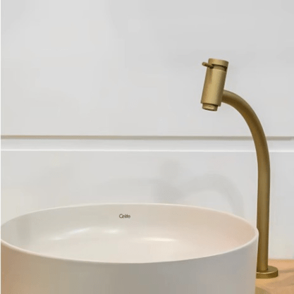 TORNEIRA PARA LAVATÓRIO DE MESA BICA ALTA GOLD MATTE - ROCA