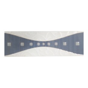 LISTELO CERÂMICO INDUZ AZUL ESMALTADO - ELIANE - 7X24CM -