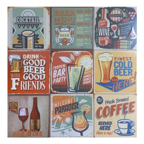 Kit Azulejo Decorativo Drink com 12 Unidades - Gabriella