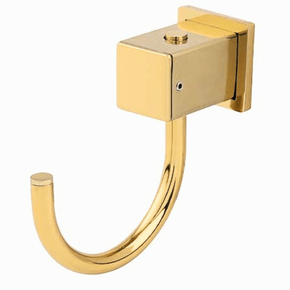 RAINHA CABIDE SEMI LUXO SQUARE 1 GANCHO GOLD BRILHANTE INOX