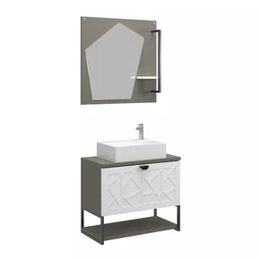 CONJUNTO DE MÓVEIS TUNE 60CM LINEN/BR - BERTON