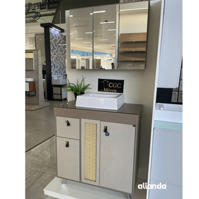 CONJUNTO DE MÓVEIS RIVALE 80CM CAPUCCINO/CANOVAS -  CGC MÓVEIS