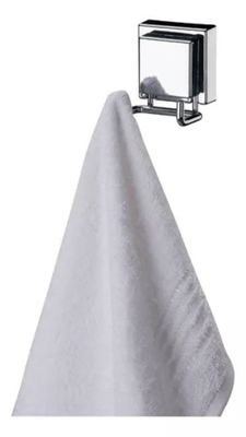 GANCHO 7009 MULTIUSO DUPLO INOX COM VENTOSA - FUTURE- PAREDE