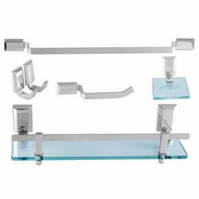 Kit Alumínio Escovado com Verniz Cromado CL3000 - Ducon