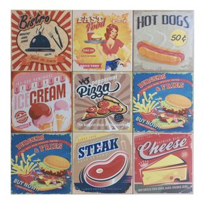 Kit Azulejo Decorativo Fast Food com 12 Unidades - Gabriella