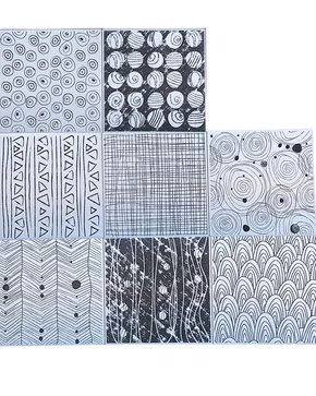 KIT REVESTIMENTO DECORATIVO GRAFISMO - 20X20CM - CLASSE A -