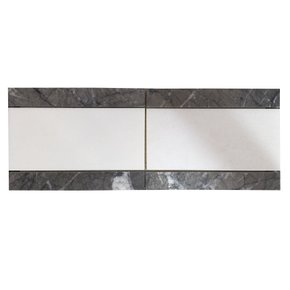 Listelo em Porcelanato Ametista L-2000 Gelo - Eliane