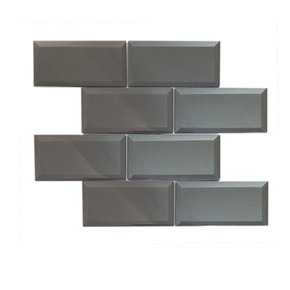 Pastilha em vidro Prosa Brick Bk Lux para Ambientes Internos e Externos - Portinari