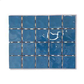 Pastilha para Piscina Azul Petróleo Onda Mesh Brilhante - Eliane