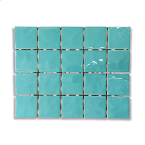 Pastilha para Piscina Verde Água Onda Mesh Brilhante - Eliane