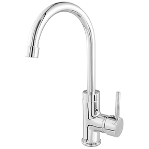 RAINHA 2633 TORNEIRA MONOCOMANDO SLIM CANO ALTO INOX C/ AREJADOR FIXO