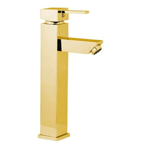 RAINHA 65030 MISTURADOR MONOCOMANDO LAVT. BANC. BICA ALTA 27 CM GOLD BRILHANTE