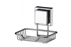 SABONETEIRA 7003 INOX - FUTURE - COM FIXAÇÃO A VÁCUO SEM FUROS
