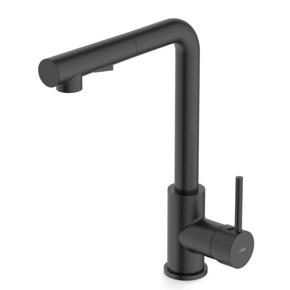 Torneira Monocomando Mesa Bica em L Duas Funções Prática Black Matte - Roca