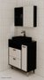 CONJUNTO DE MÓVEIS BOSCONE 80 CENTIMETROS PRETO - CGC MÓVEIS