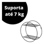 NICHO DECORATIVO/SUPORTE PARA OBJETOS PRETO FOSCO 1901PT - FUTURE -
