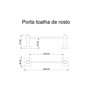 Porta Toalha De Rosto Inox Square SQ12140 Gold - Ducon