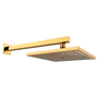 RAINHA 645600 DUCHA FRIA ARTICULADA SQUARE GOLD BRILHANTE METAL