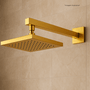 RAINHA 645600 DUCHA FRIA ARTICULADA SQUARE GOLD BRILHANTE METAL