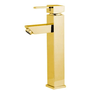 RAINHA 65030 MISTURADOR MONOCOMANDO LAVT. BANC. BICA ALTA 27 CM GOLD BRILHANTE