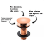 RAINHA 71617 VALVULA LAVATORIO CLICK LUXO 7/8 - ROSE GOLD
