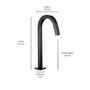 RAINHA 91074 TORNEIRA LAVATÓRIO LINK QUADRADA CM 1/4 VOLTA BLACK FOSCO