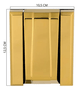 RAINHA ACABAMENTO METAL P/ VALVULA DESCARGA GOLD BRILHANTE INOX
