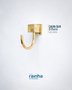 RAINHA CABIDE SEMI LUXO SQUARE 1 GANCHO GOLD BRILHANTE INOX