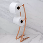 SUPORTE 1030RG DE CHÃO PARA PAPEL ROSE GOLD DUPLO - FUTURE - PARA BANHEIRO