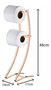 SUPORTE 1030RG DE CHÃO PARA PAPEL ROSE GOLD DUPLO - FUTURE - PARA BANHEIRO